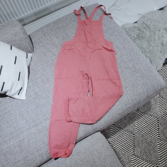 AERIE Super Rare Light Mauve Luxury Soft Denim Overalls - Picture 7 of 12